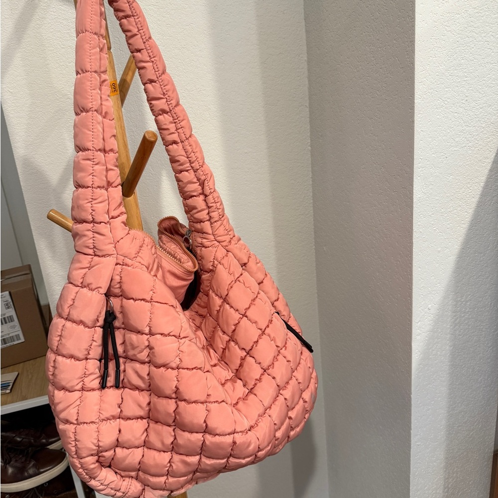 Quilted Pink Shoulder Bag